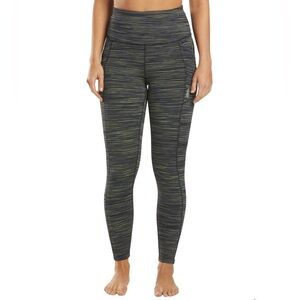 Free People Woman’s Roll Out Yoga Activewear Leggings Black and Yellow Sz Small